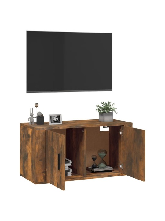Sienas tv skapītis, ozolkoka krāsa, 80x34,5x40 cm
