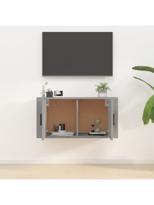 Sienas tv skapītis, pelēcīga ozolkoka krāsa, 80x34,5x40 cm