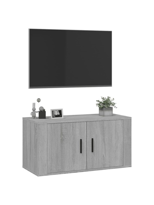 Sienas tv skapītis, pelēcīga ozolkoka krāsa, 80x34,5x40 cm