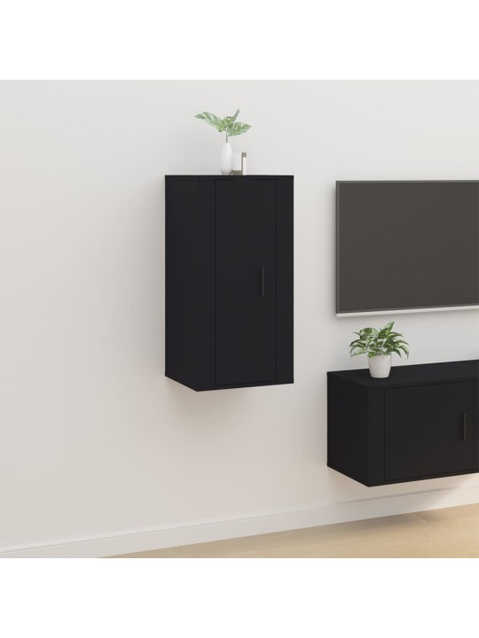 Sienas tv skapītis, 40x34,5x80 cm, melns