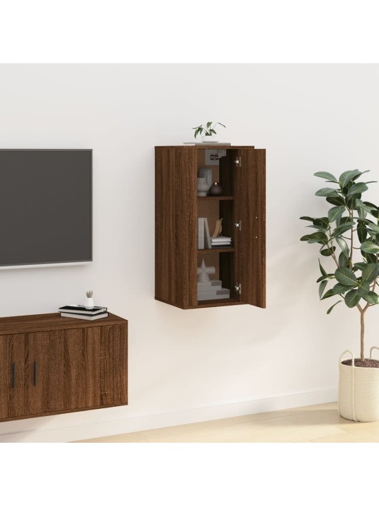 Sienas tv skapītis, brūna ozolkoka, 40x34,5x80 cm