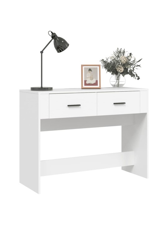 Konsoles galdiņš, balts, 100x39x75 cm, inženierijas koks