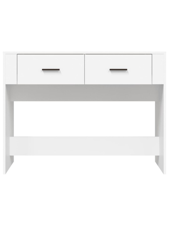 Konsoles galdiņš, balts, 100x39x75 cm, inženierijas koks