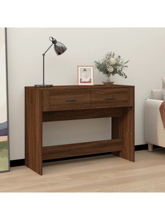 Konsoles galdiņš, brūna ozolkoka, 100x39x75 cm