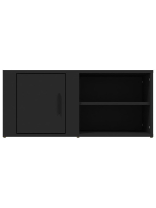 Tv skapīši, 2 gab., melni, 80x31,5x36 cm, inženierijas koks