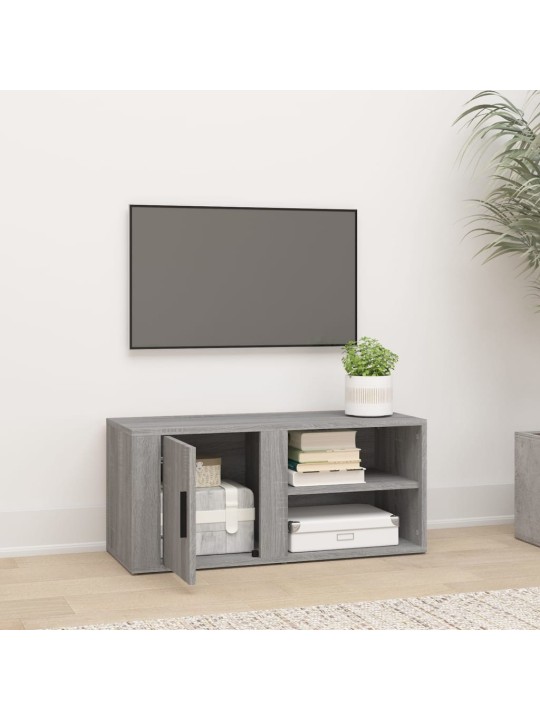 Tv skapītis, pelēcīga ozolkoka, 80x31,5x36 cm
