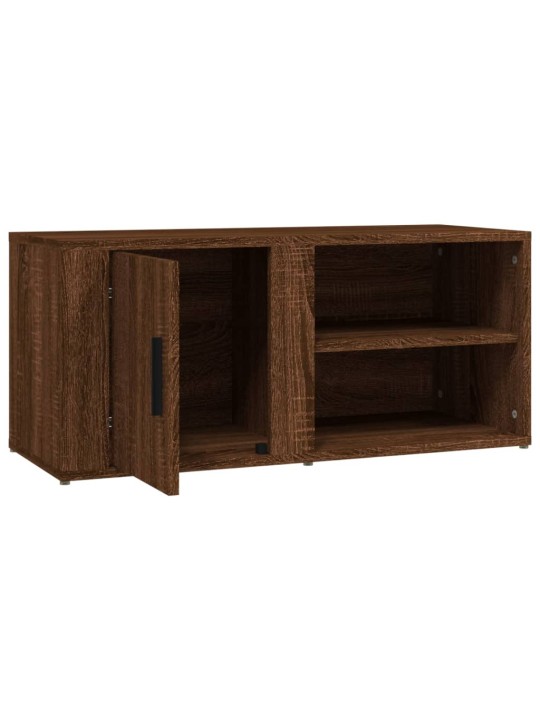 Tv skapītis, brūna ozolkoka, 80x31,5x36 cm, inženierijas koks