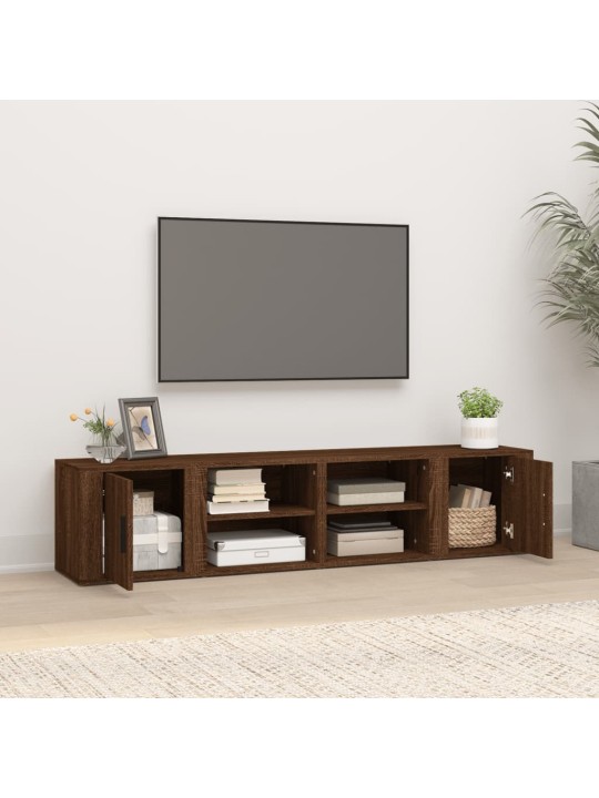 Tv skapīši, 2 gab., brūna ozolkoka, 80x31,5x36 cm