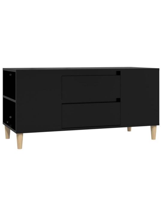 Tv skapītis, melns, 102x44,5x50 cm, inženierijas koks
