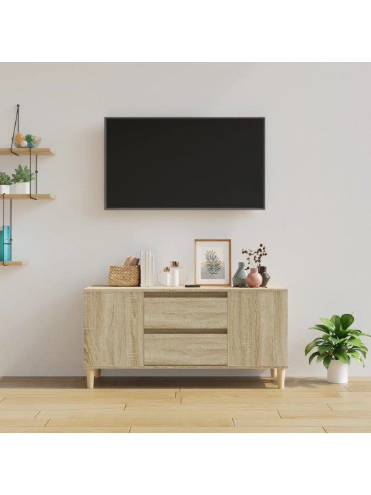 Tv skapītis, sonomas ozola, 102x44,5x50 cm, inženierijas koks