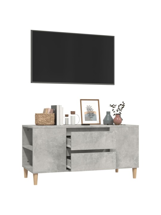 Tv skapītis, betona pelēks, 102x44,5x50 cm, inženierijas koks