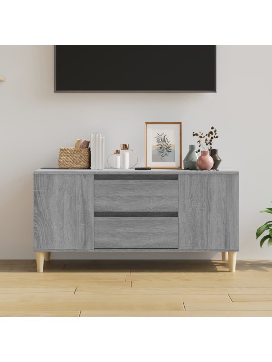 Tv skapītis, pelēka ozolkoka, 102x44,5x50 cm, inženierijas koks
