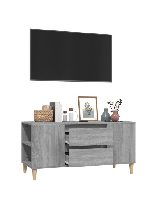 Tv skapītis, pelēka ozolkoka, 102x44,5x50 cm, inženierijas koks