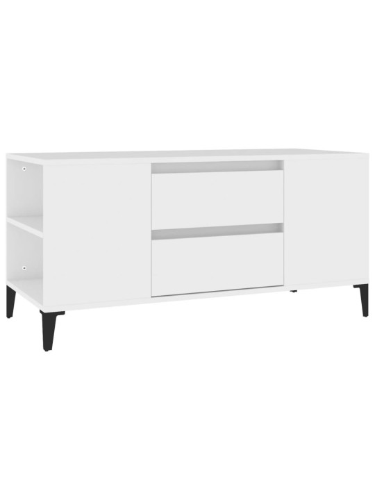 Tv skapītis, balts, 102x44,5x50 cm, inženierijas koks