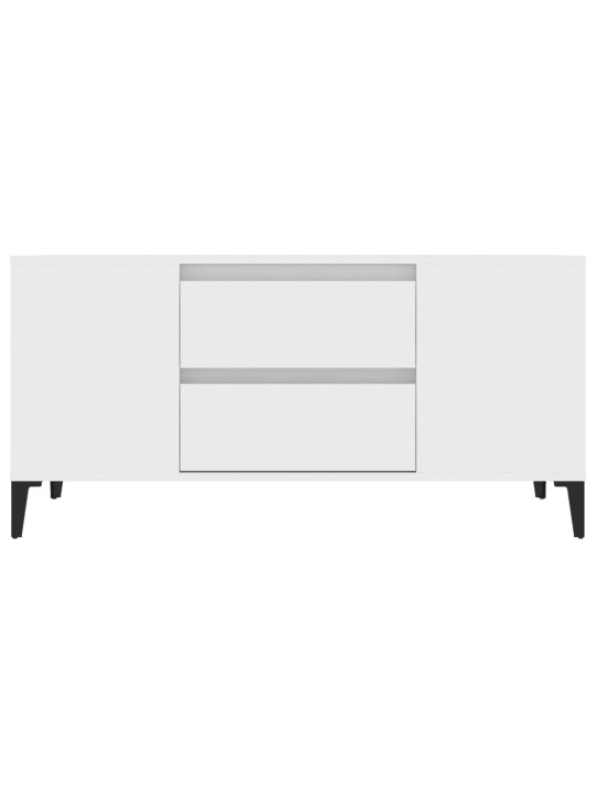 Tv skapītis, balts, 102x44,5x50 cm, inženierijas koks