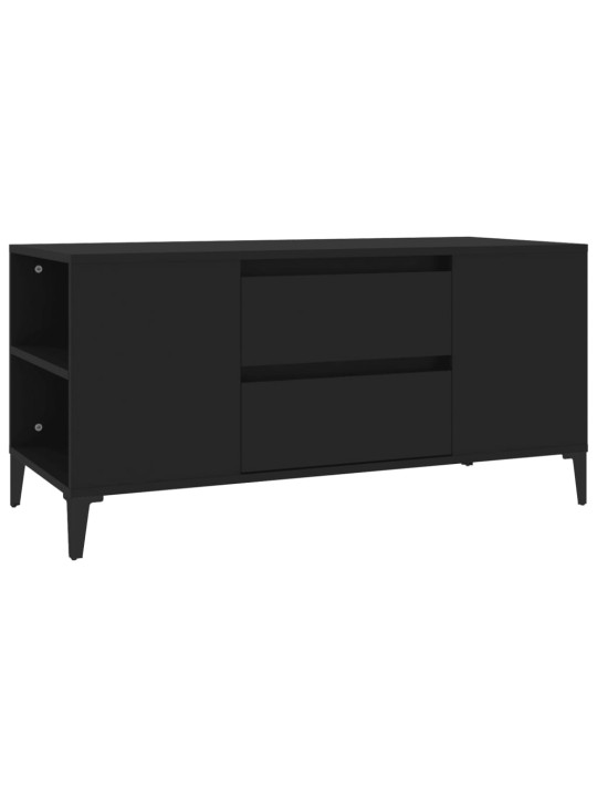 Tv skapītis, melns, 102x44,5x50 cm, inženierijas koks