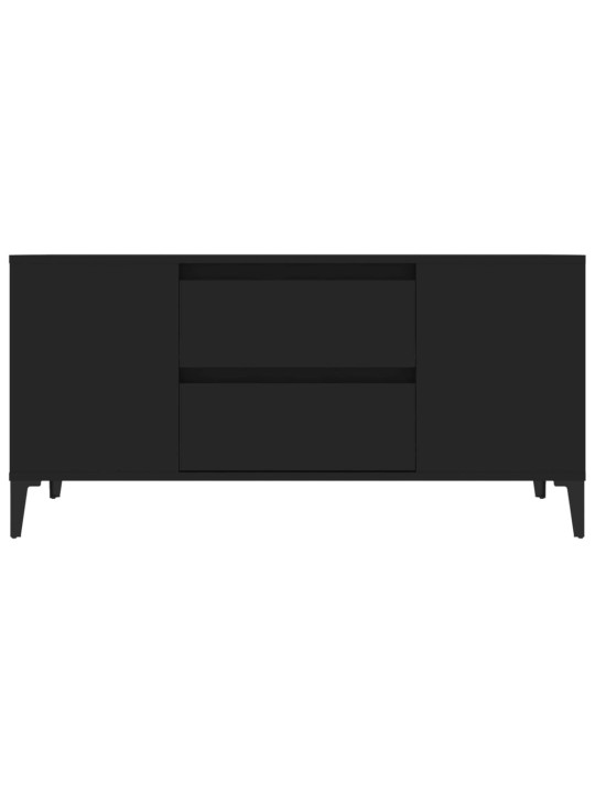 Tv skapītis, melns, 102x44,5x50 cm, inženierijas koks