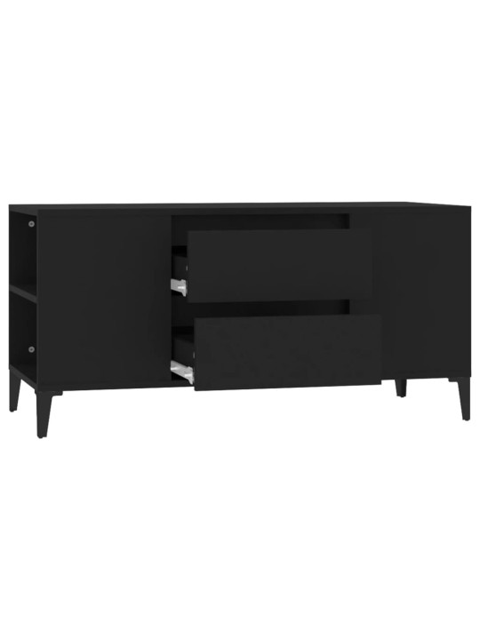 Tv skapītis, melns, 102x44,5x50 cm, inženierijas koks