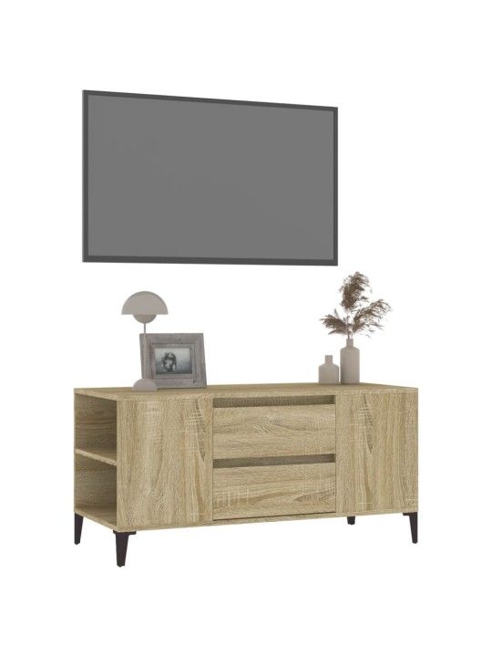 Tv skapītis, sonomas ozola, 102x44,5x50 cm, inženierijas koks