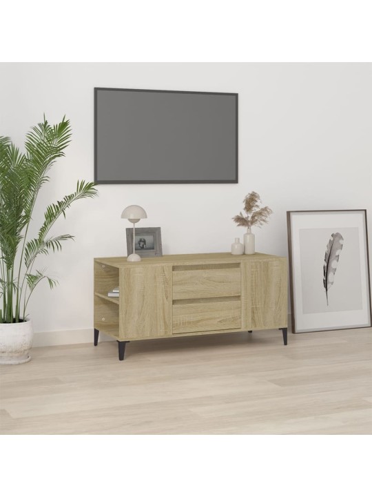 Tv skapītis, sonomas ozola, 102x44,5x50 cm, inženierijas koks