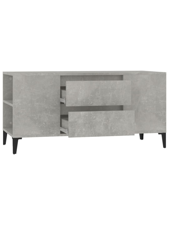 Tv skapītis, betona pelēks, 102x44,5x50 cm, inženierijas koks