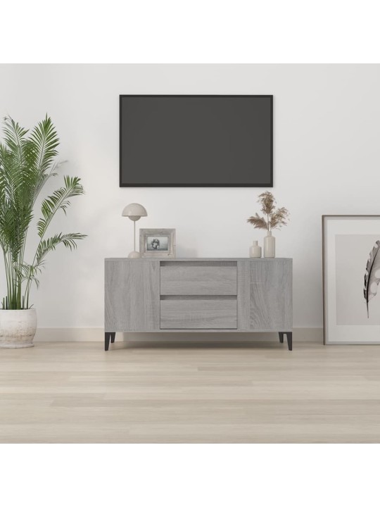 Tv skapītis, pelēka ozolkoka, 102x44,5x50 cm, inženierijas koks