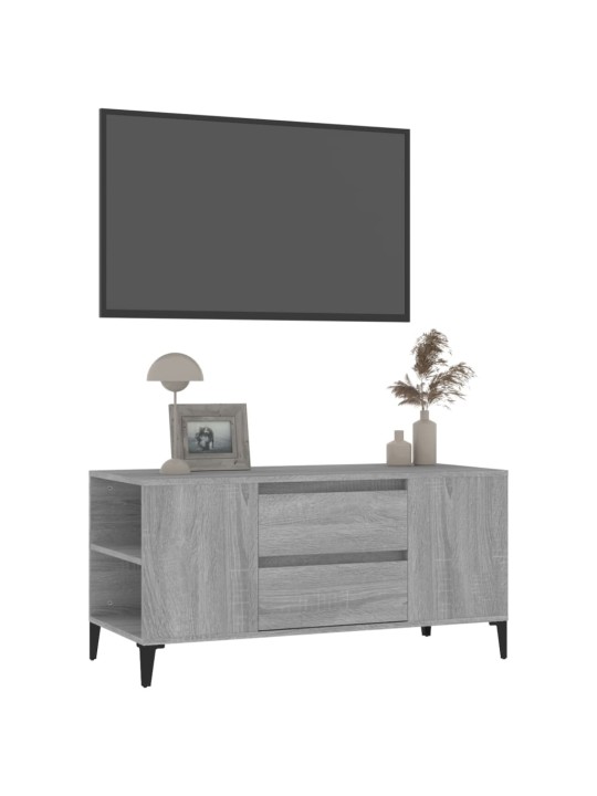 Tv skapītis, pelēka ozolkoka, 102x44,5x50 cm, inženierijas koks