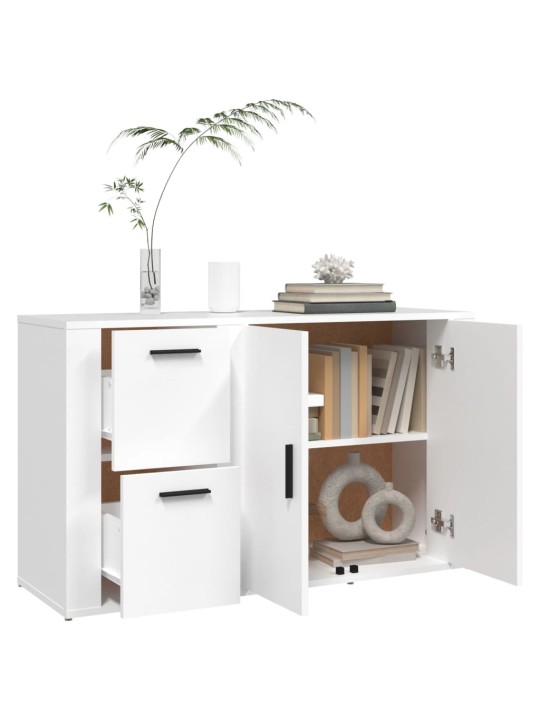 Kumode, balta, 100x33x59,5 cm, inženierijas koks