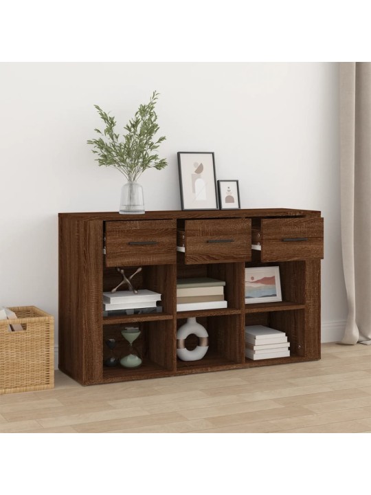 Kumode, brūna ozolkoka, 100x30x59,5 cm, inženierijas koks