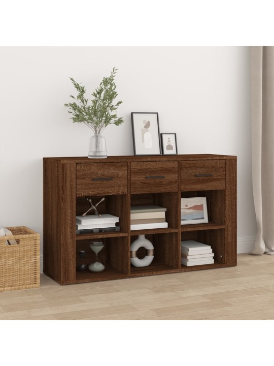 Kumode, brūna ozolkoka, 100x30x59,5 cm, inženierijas koks