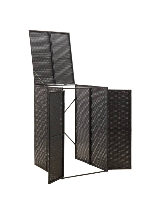 Nojume atkritumu konteineram, melna, 70x80x117 cm, pe pinums