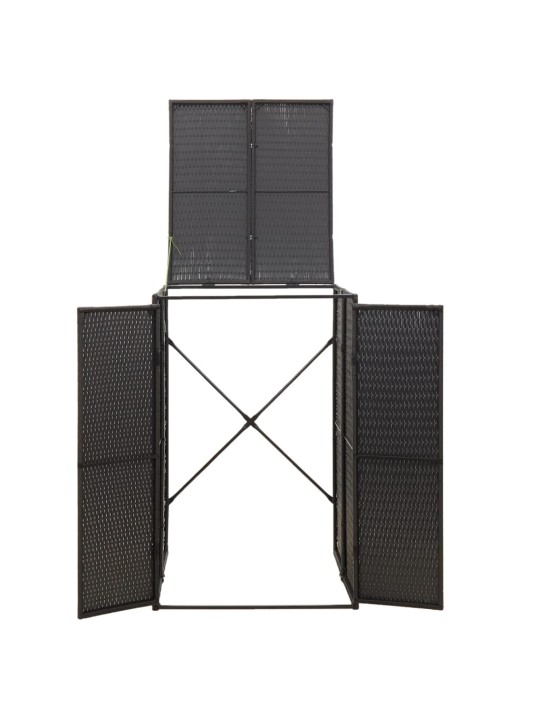Nojume atkritumu konteineram, melna, 70x80x117 cm, pe pinums