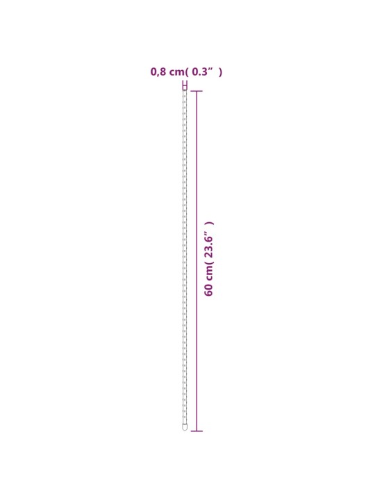 Dārza augu mietiņi, 30 gab., zaļi, 60 cm, tērauds