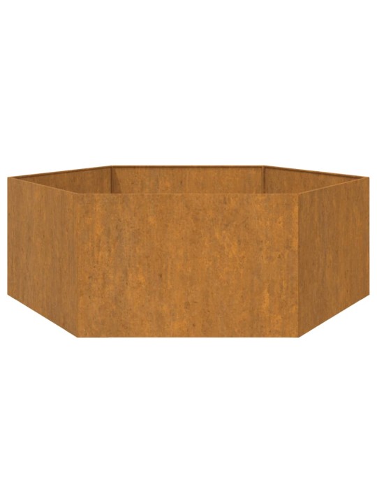 Dārza puķu kaste, rūsas krāsā, 138x120x45 cm, kortena tērauds