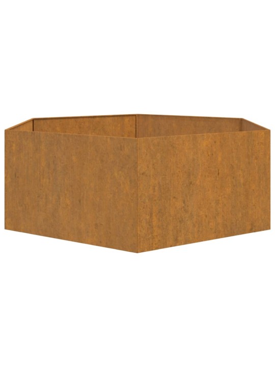 Dārza puķu kaste, rūsas krāsā, 138x120x45 cm, kortena tērauds