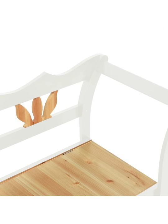 Sols, 107x45x75,5 cm, balts, egles masīvkoks