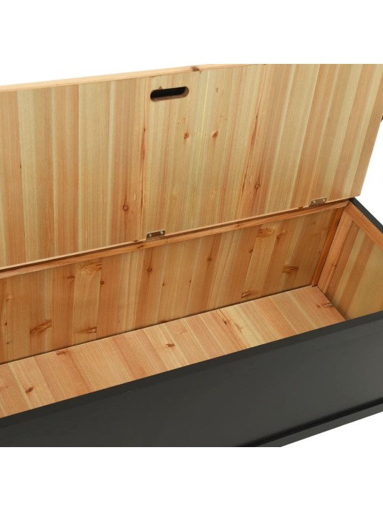 Sols, 107x45x75,5 cm, melns, egles masīvkoks