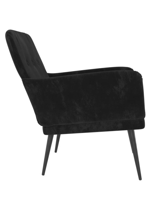 Atpūtas krēsls, melns, 62x79x79 cm, samts