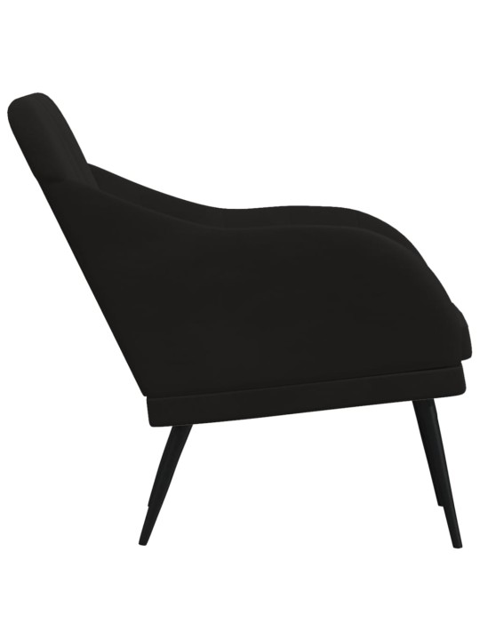 Atpūtas krēsls, melns, 63x76x80 cm, samts