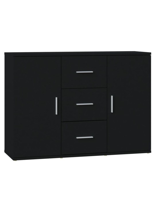 Kumode, melna, 91x29,5x65 cm, inženierijas koks