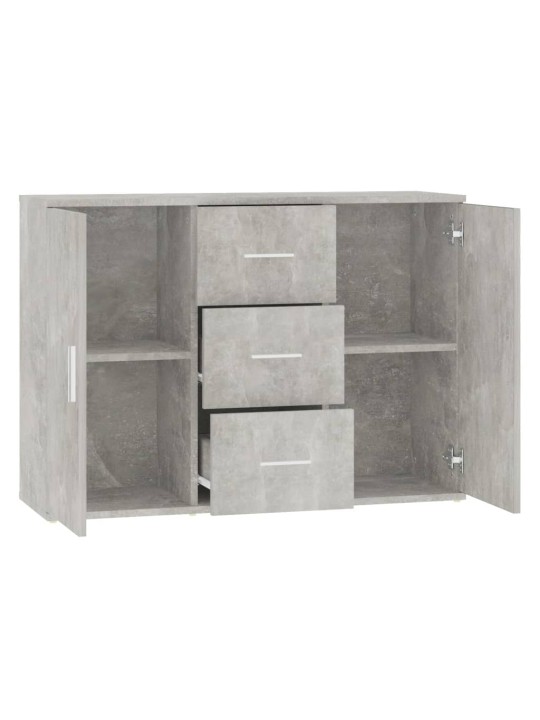 Kumode, betona pelēka, 91x29,5x65 cm, inženierijas koks