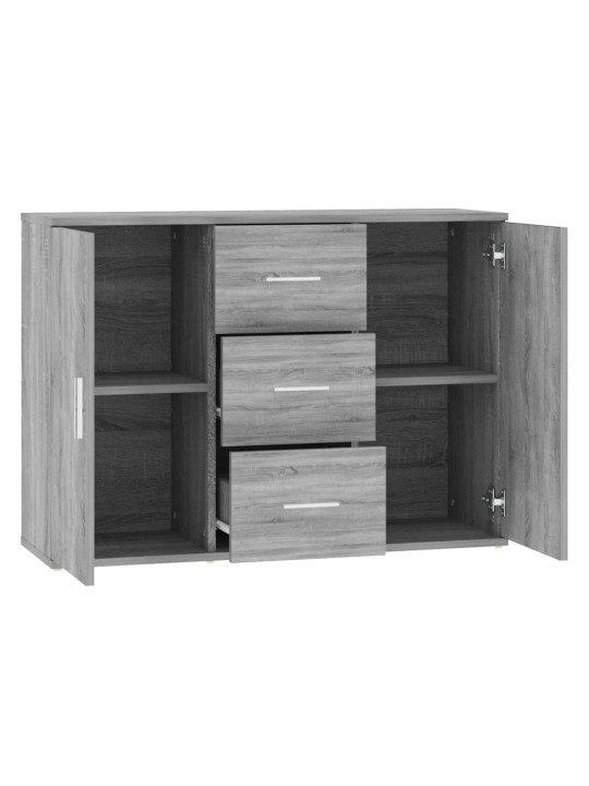 Kumode, pelēka ozolkoka, 91x29,5x65 cm, inženierijas koks