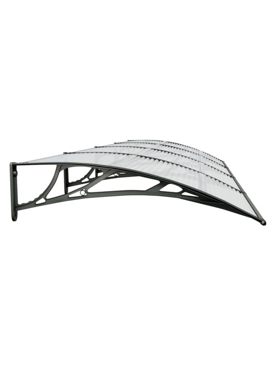 Durvju nojume, 400x100 cm, polikarbonāts, melna