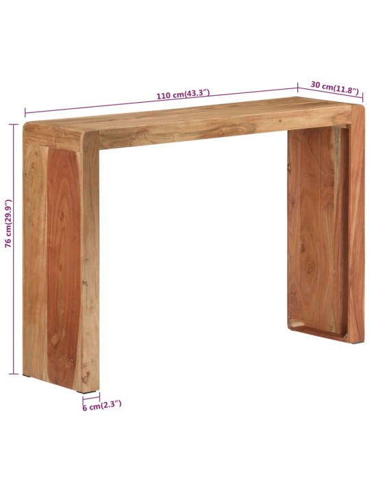 Konsoles galds, 110x30x76 cm, akācijas masīvkoks