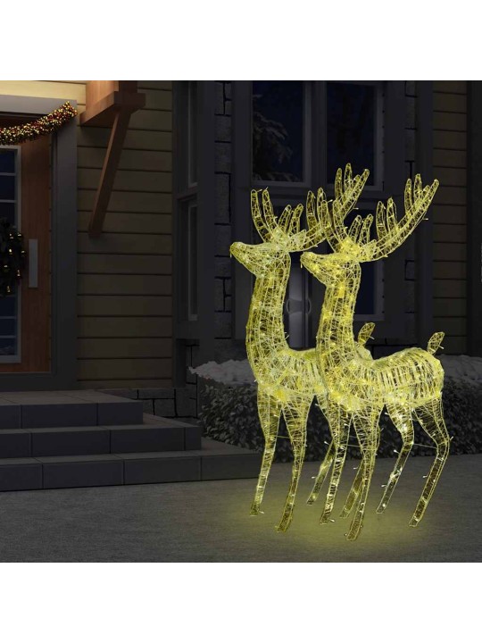 Ziemeļbriežu dekorācijas, 2 gab., 250 LED, 180 cm, akrils, XXL