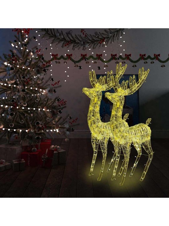 Ziemeļbriežu dekorācijas, 2 gab., 250 LED, 180 cm, akrils, XXL