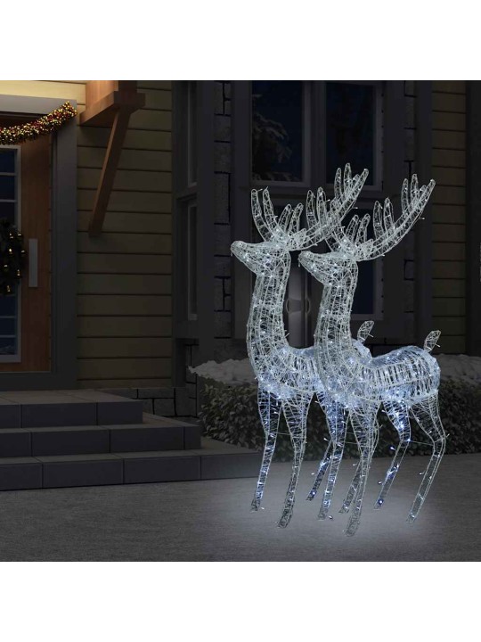 Ziemeļbriežu dekorācijas, 2 gab., 250 LED, 180 cm, akrils, XXL