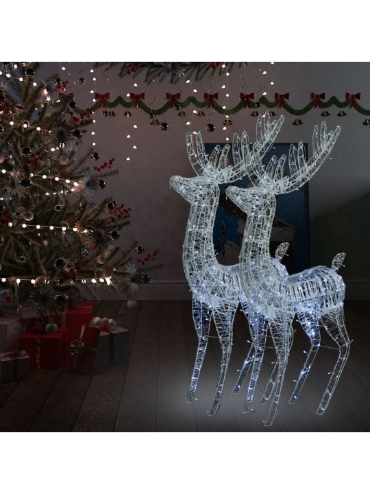 Ziemeļbriežu dekorācijas, 2 gab., 250 LED, 180 cm, akrils, XXL