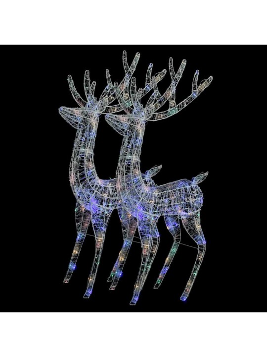 Ziemeļbriežu dekorācijas, 2 gab., 250 LED, 180 cm, akrils, XXL