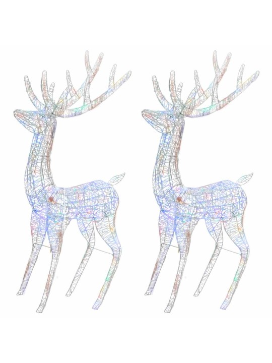 Ziemeļbriežu dekorācijas, 2 gab., 250 LED, 180 cm, akrils, XXL